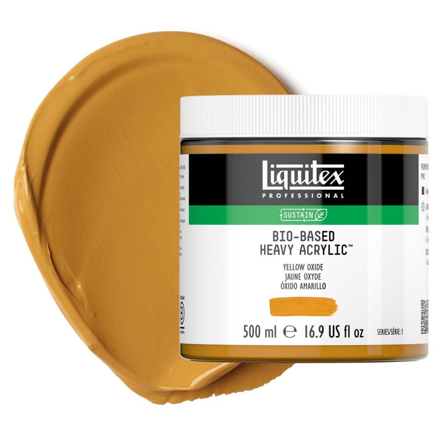 Liquitex Bio-Based Heavy Body Acrylic - Yellow Oxide, 500ml Jar