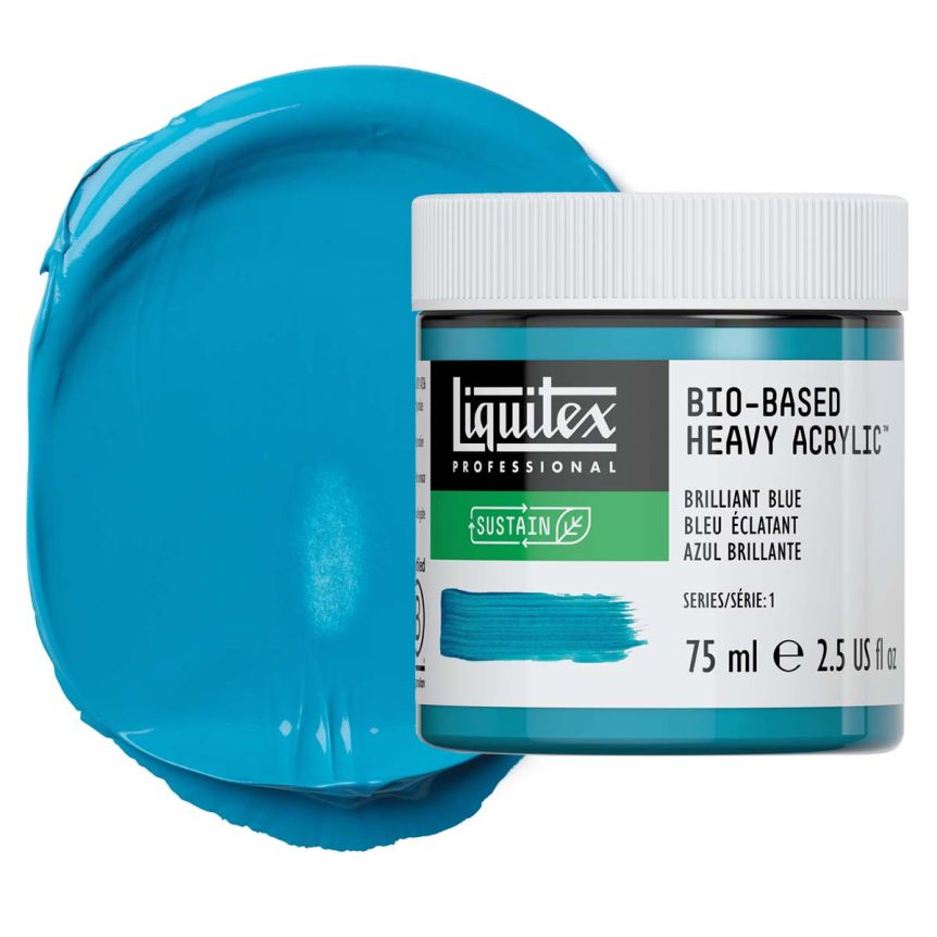 Liquitex Bio-Based Heavy Body Acrylic - Brilliant Blue, 75ml Tube