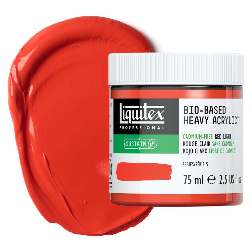 Liquitex Bio-Based Heavy Body Acrylic - Cadmium-Free Red Light, 75ml Tube