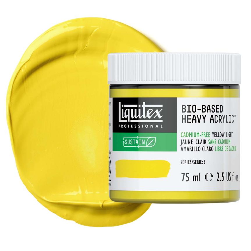 Liquitex Bio-Based Heavy Body Acrylic - Cadmium-Free Yellow Light, 75ml Jar