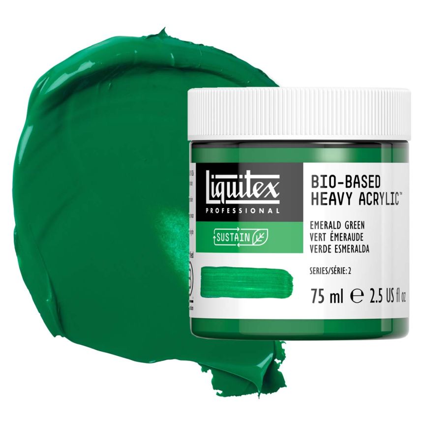 Liquitex Bio-Based Heavy Body Acrylic - Emerald Green, 75ml Jar