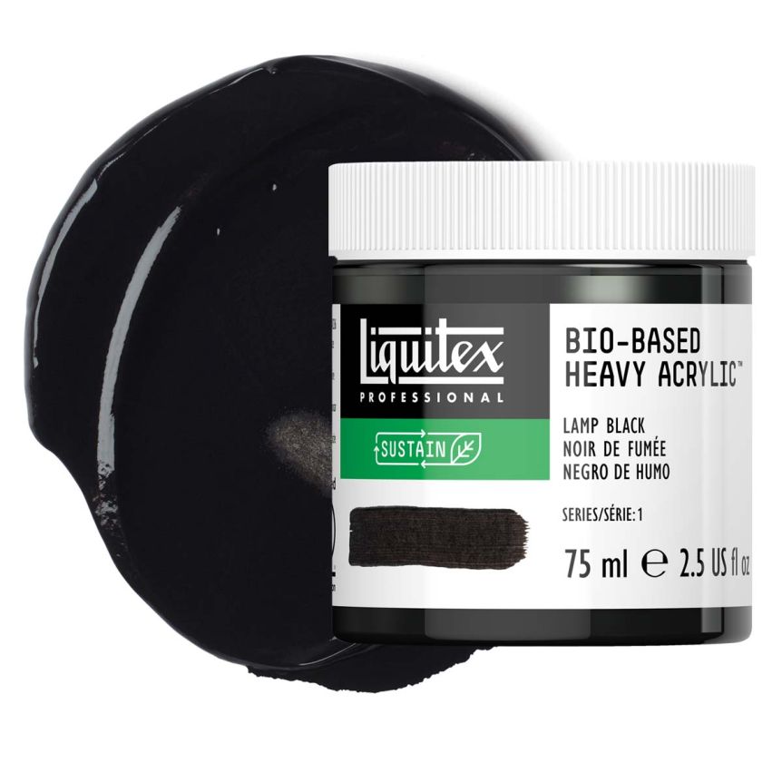 Liquitex Bio-Based Heavy Body Acrylic - Lamp Black, 75ml Jar