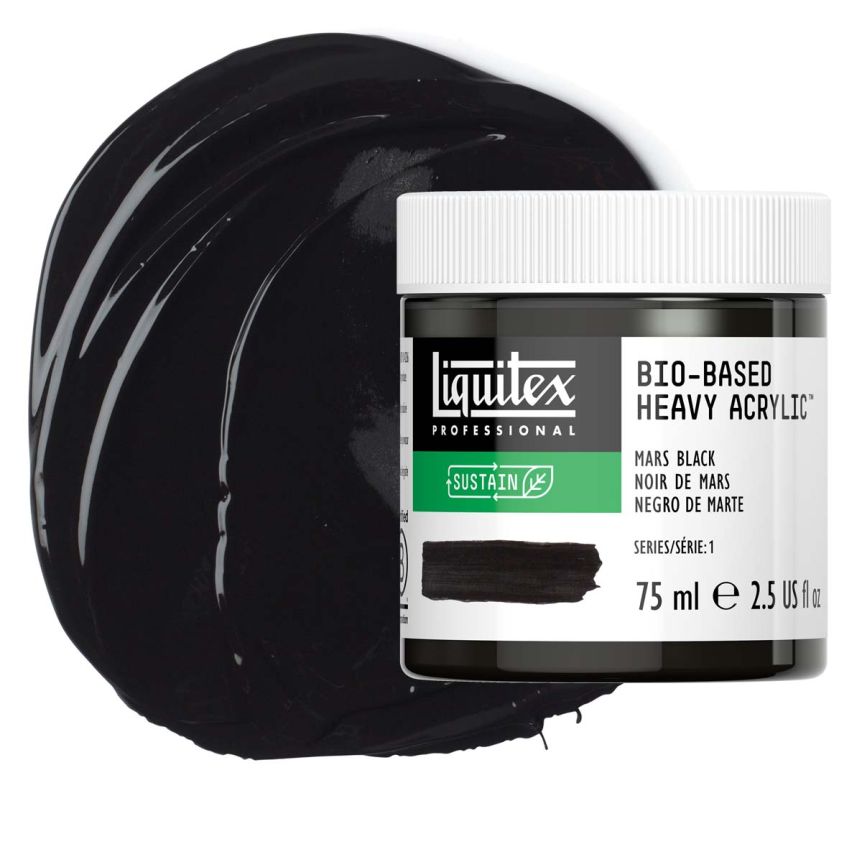 Liquitex Bio-Based Heavy Body Acrylic - Mars Black, 75ml Jar
