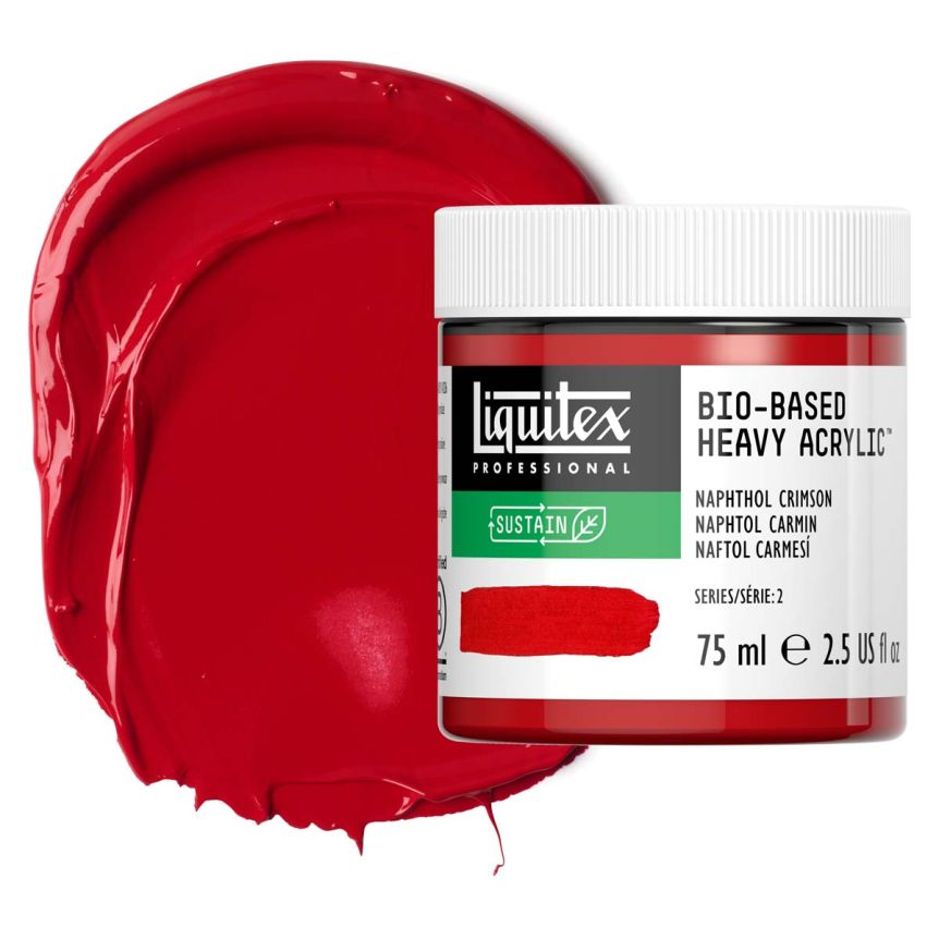 Liquitex Bio-Based Heavy Body Acrylic - Naphthol Crimson, 75ml Jar