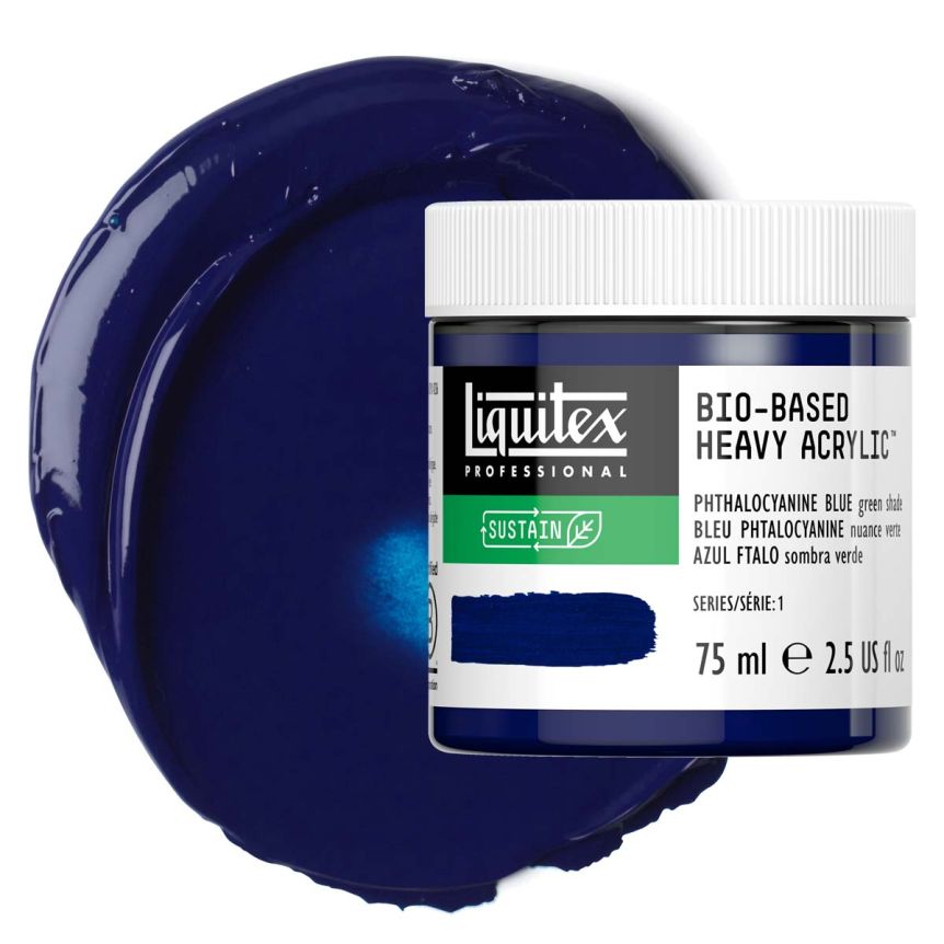 Liquitex Bio-Based Heavy Body Acrylic - Phthalo Blue (Green Shade), 75ml Jar