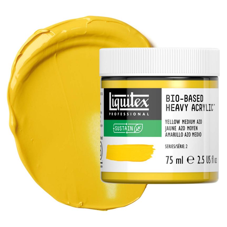Liquitex Bio-Based Heavy Body Acrylic - Yellow Medium Azo, 75ml Jar