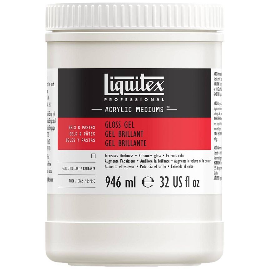Liquitex Acrylic Gel Medium - Gloss, 32 oz