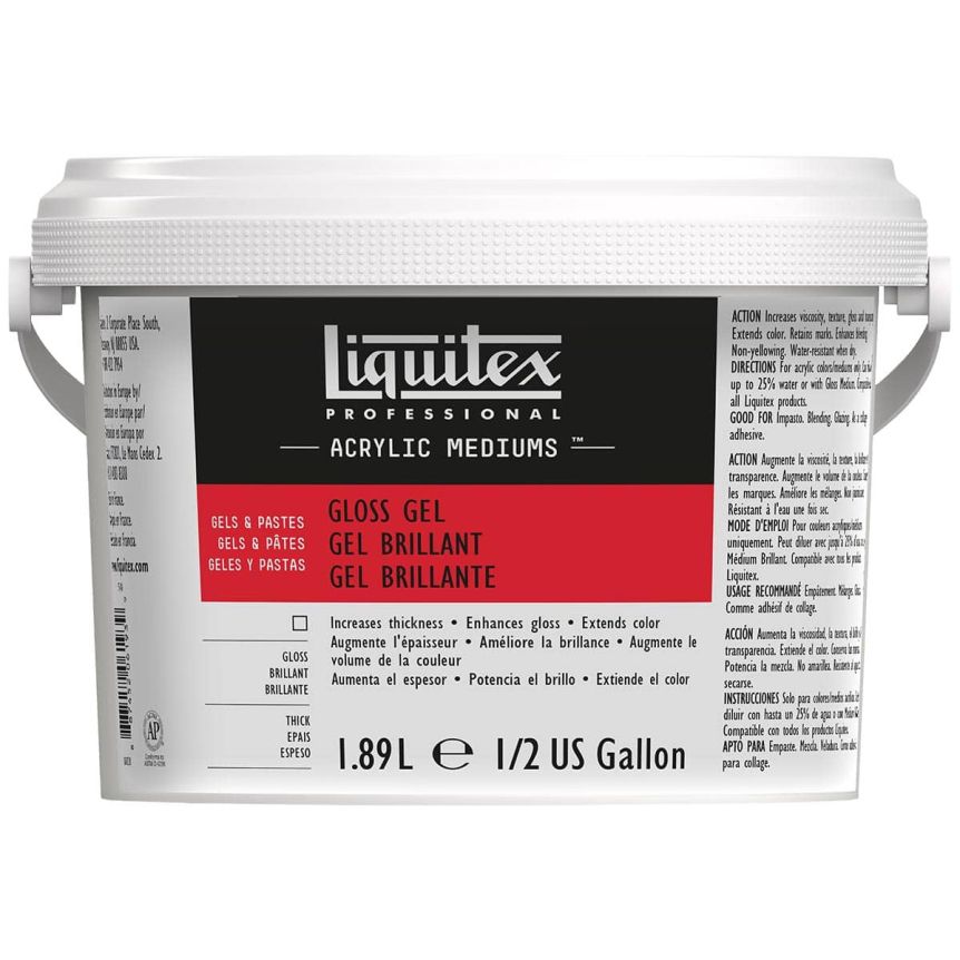 Liquitex Acrylic Gel Medium - Gloss, 1/2 gallon