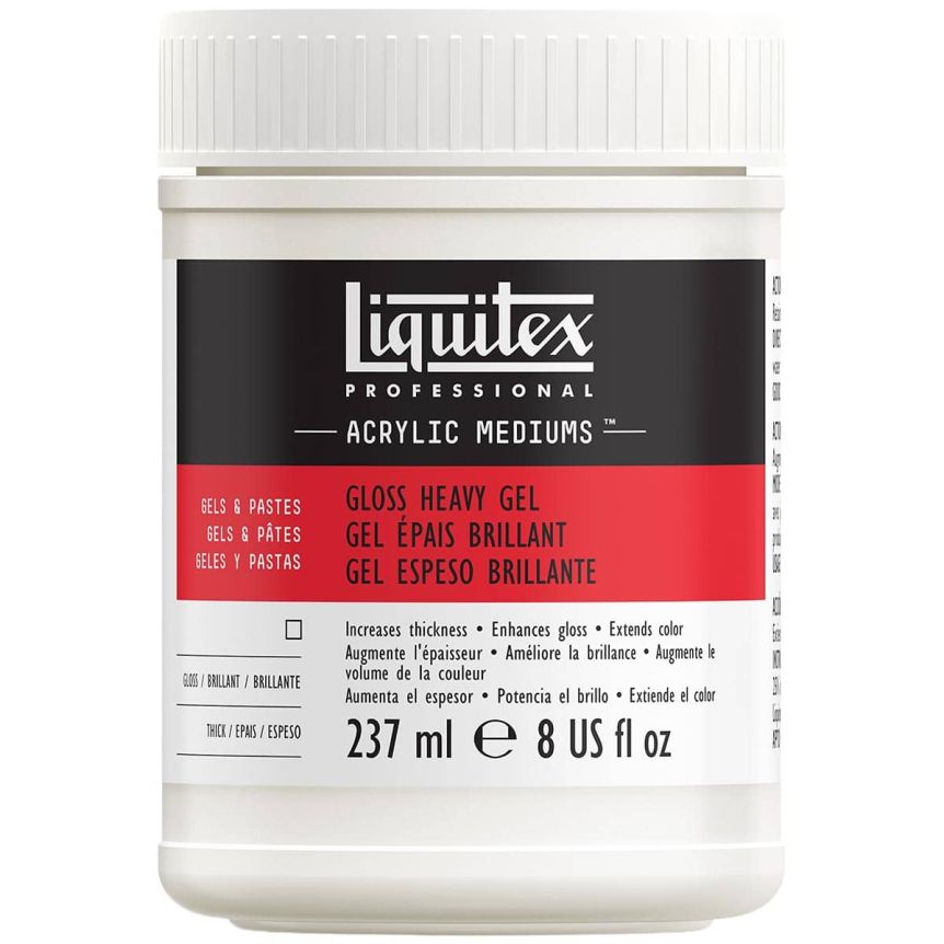 Liquitex Acrylic Gel Medium - Gloss Heavy, 8 oz