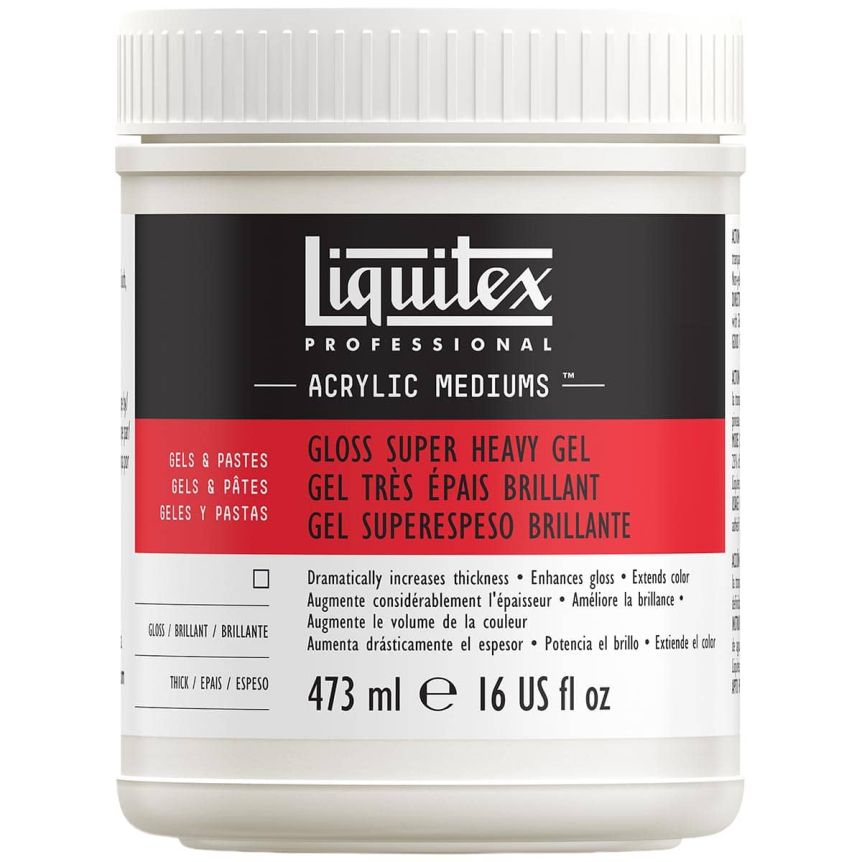 Liquitex Acrylic Gel Medium - Super Heavy Gloss, 16 oz