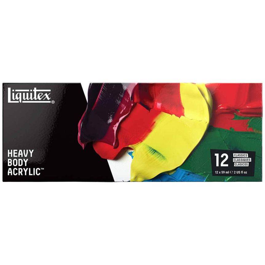 Liquitex Professional Heavy Body Acrylic Classic Colors Set of 12, 2oz Tubes