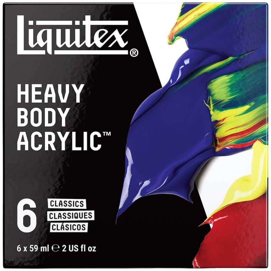 Liquitex Professional Heavy Body Acrylic Classic Colors Set of 6, 2oz Tubes
