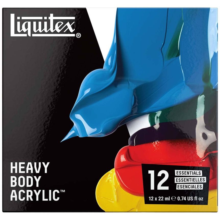 Liquitex Professional Heavy Body Acrylic Essentials Set of 12, 22ml Tubes