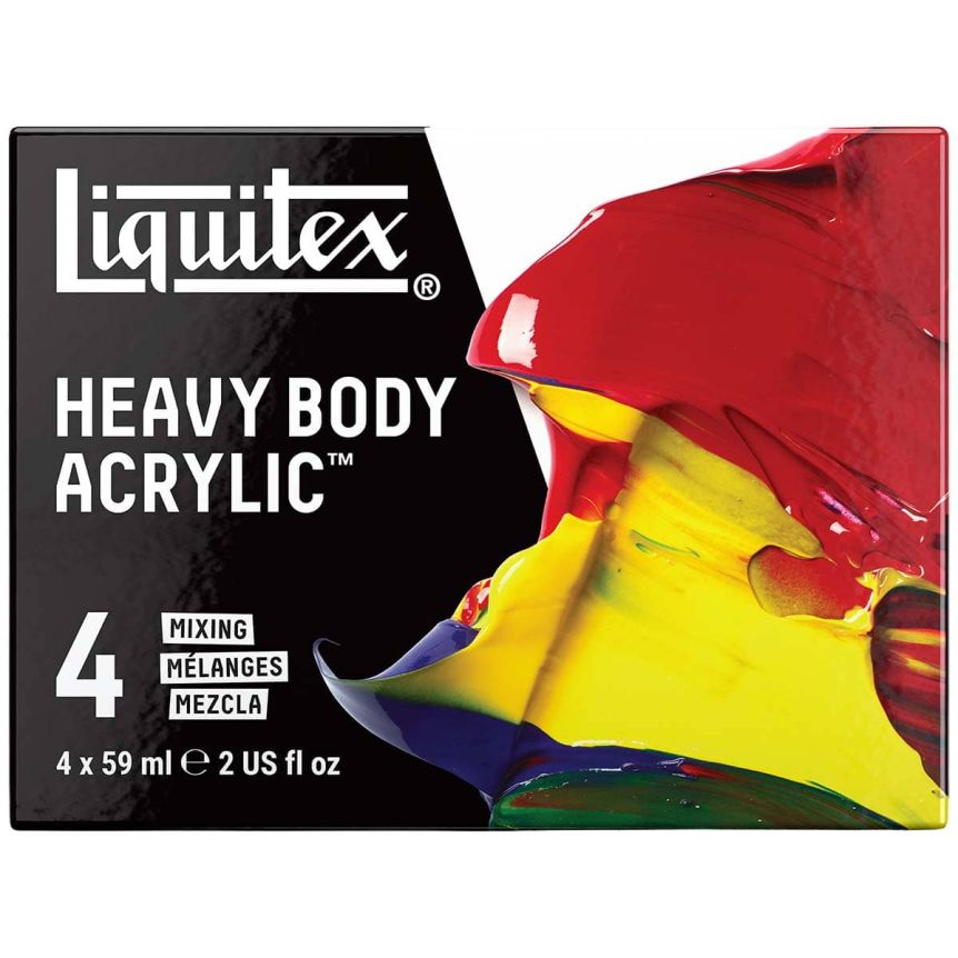 Liquitex Professional Heavy Body Acrylic Mixing Colors Set of 4, 2oz Tubes