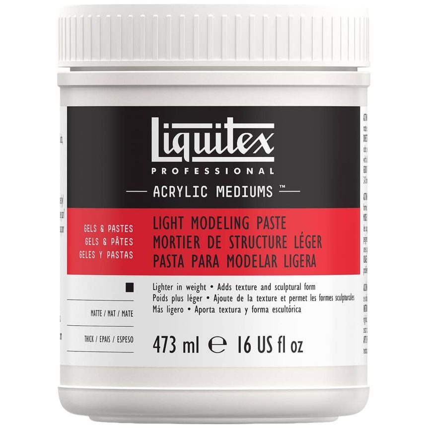 Liquitex Acrylic Gel Medium - Light Modeling Paste, 16 oz