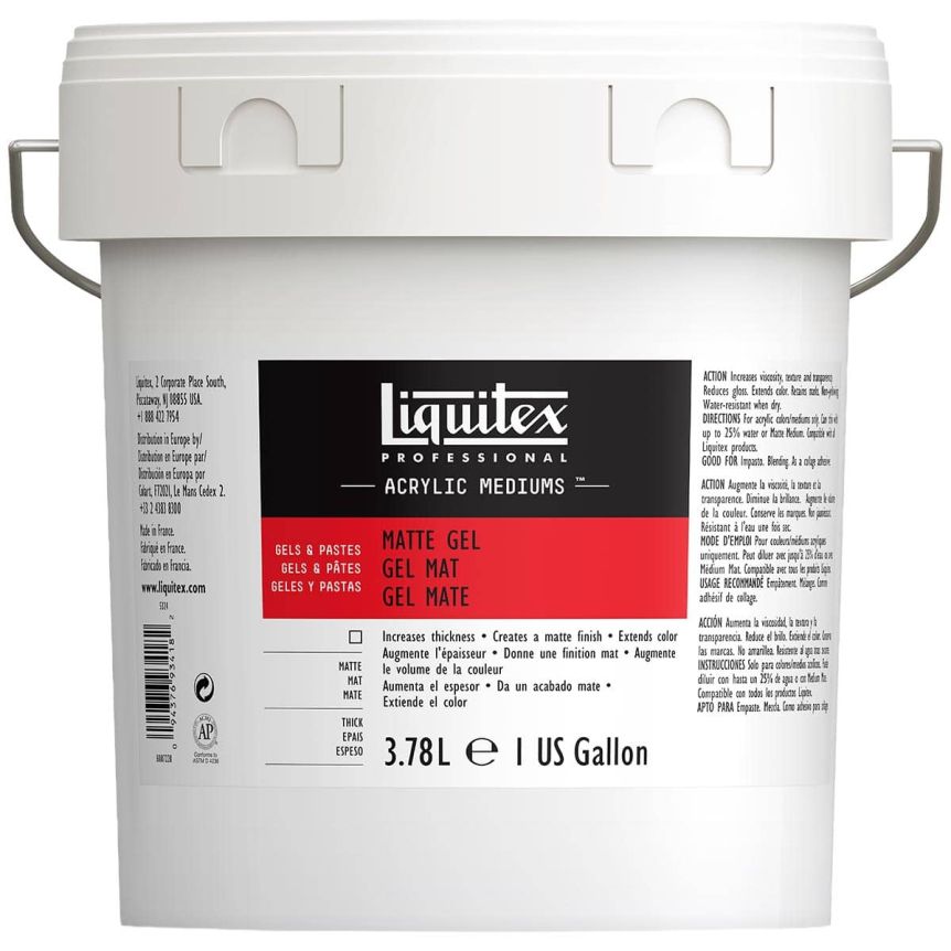 Liquitex Acrylic Gel Medium - Matte, 1 gallon | Jerry's Artarama