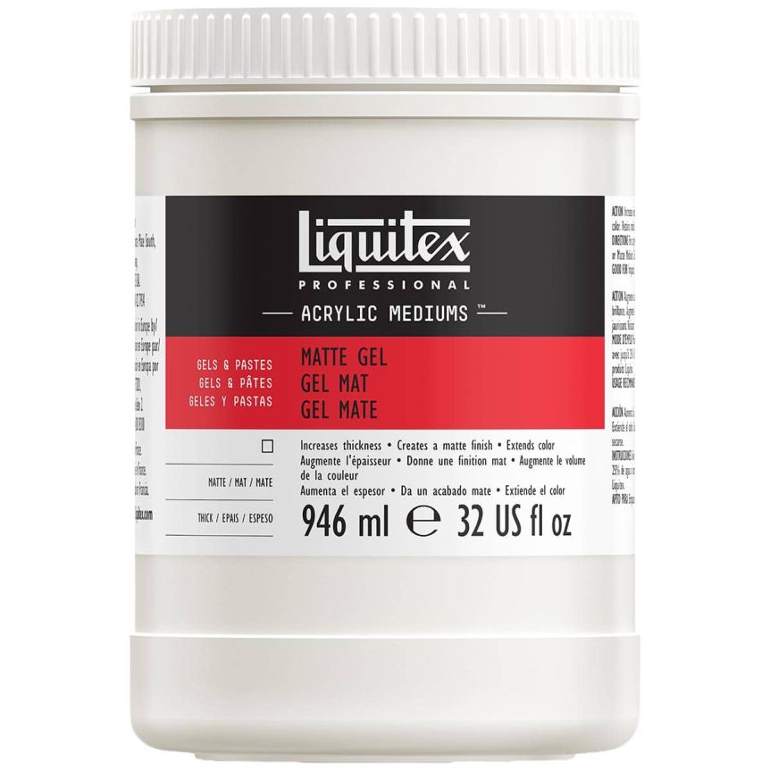 Liquitex Acrylic Gel Medium - Matte, 32 oz