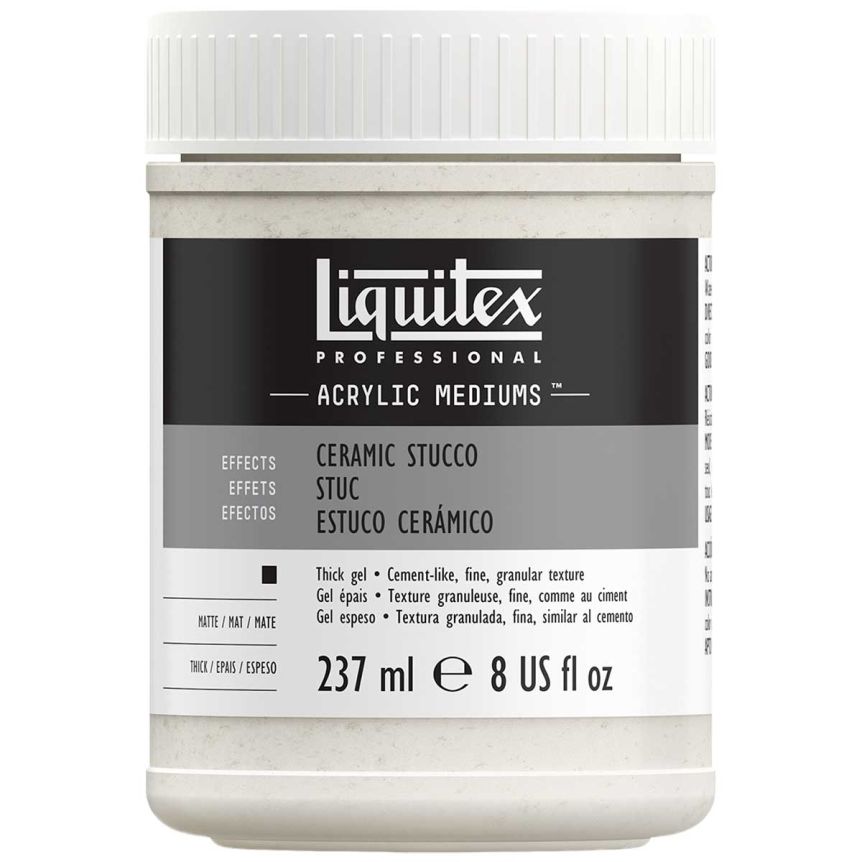 Liquitex Acrylic Effects Mediums Ceramic Stucco, 8oz Jar