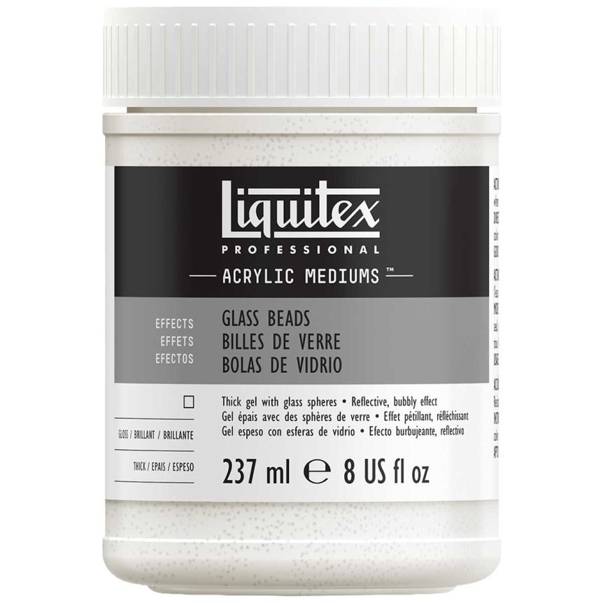 Liquitex Acrylic Effects Glass Beads Medium, 8oz Jar