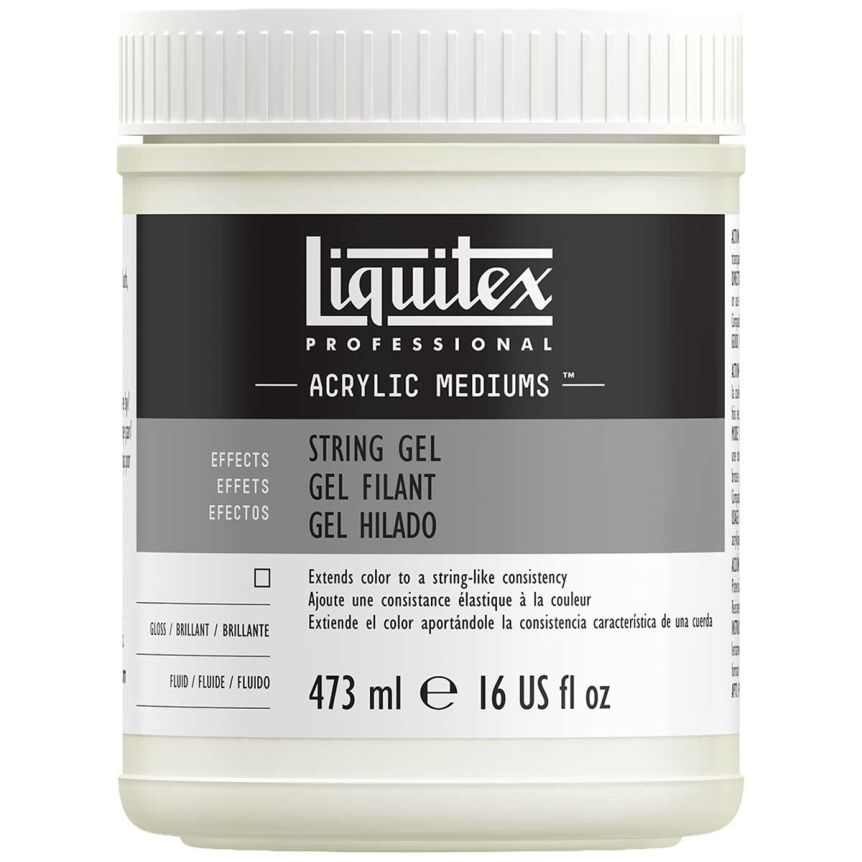 Liquitex Acrylic Effects String Gel Medium, 16oz Jar