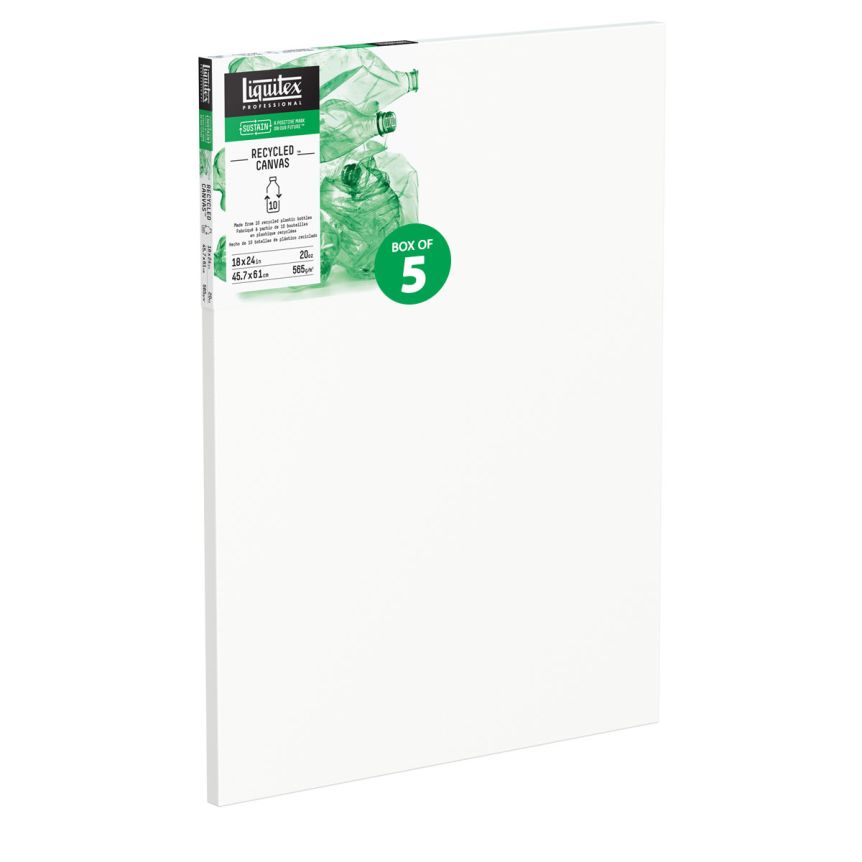 Liquitex Traditional Recycled Canvas 18"x24" Box of 5