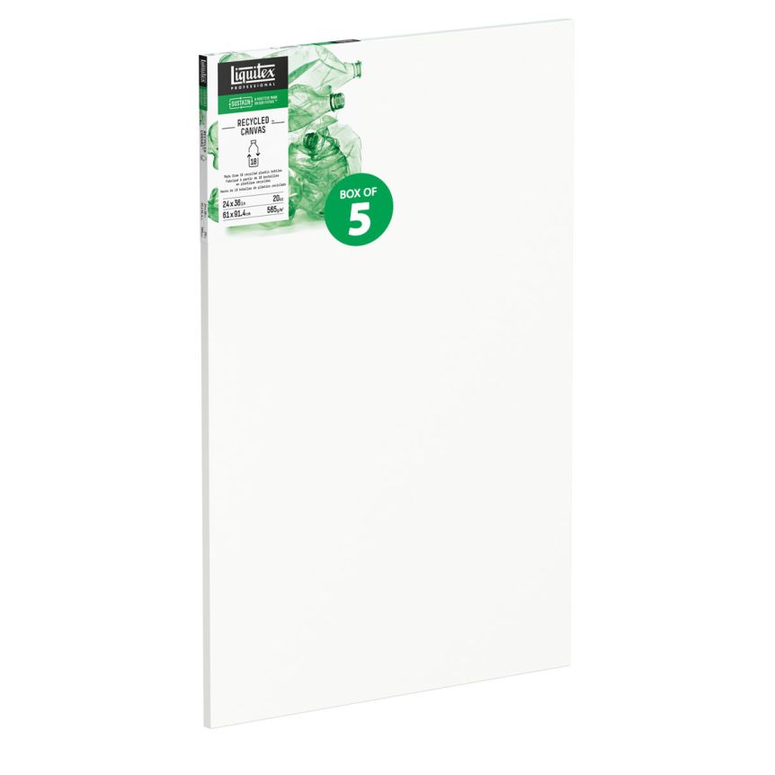 Liquitex Traditional Recycled Canvas 24"x36" Box of 5