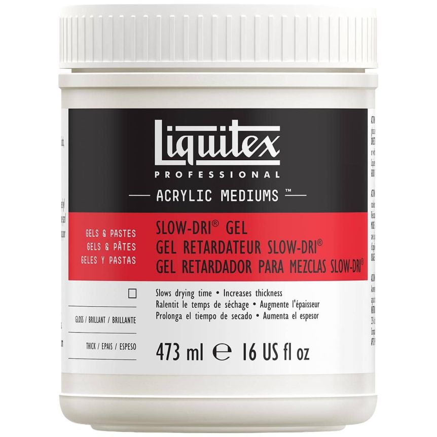 Liquitex Acrylic Gel Medium -  Slow-Dri Gel, 16oz