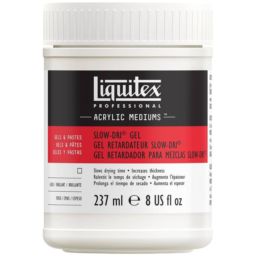 Liquitex Acrylic Gel Medium - Slow-Dri Gel, 8oz