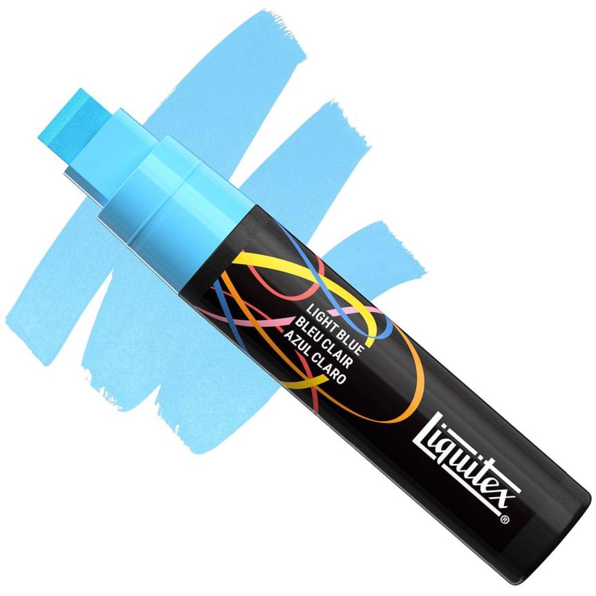 Liquitex Marker - Light Blue, Wide Chisel, 15 mm