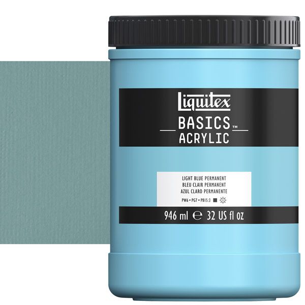Liquitex Basics Acrylics 32oz Light Blue Permanent