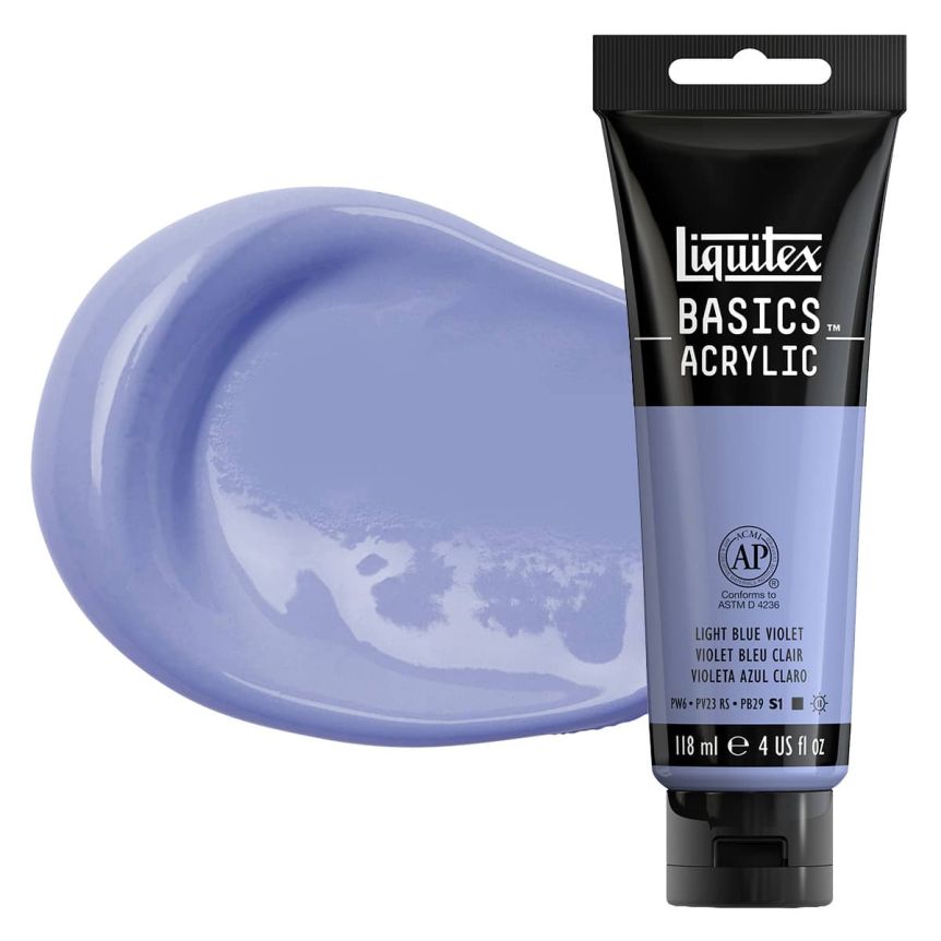 Liquitex Basics Acrylic Paint - Light Blue Violet, 4oz Tube