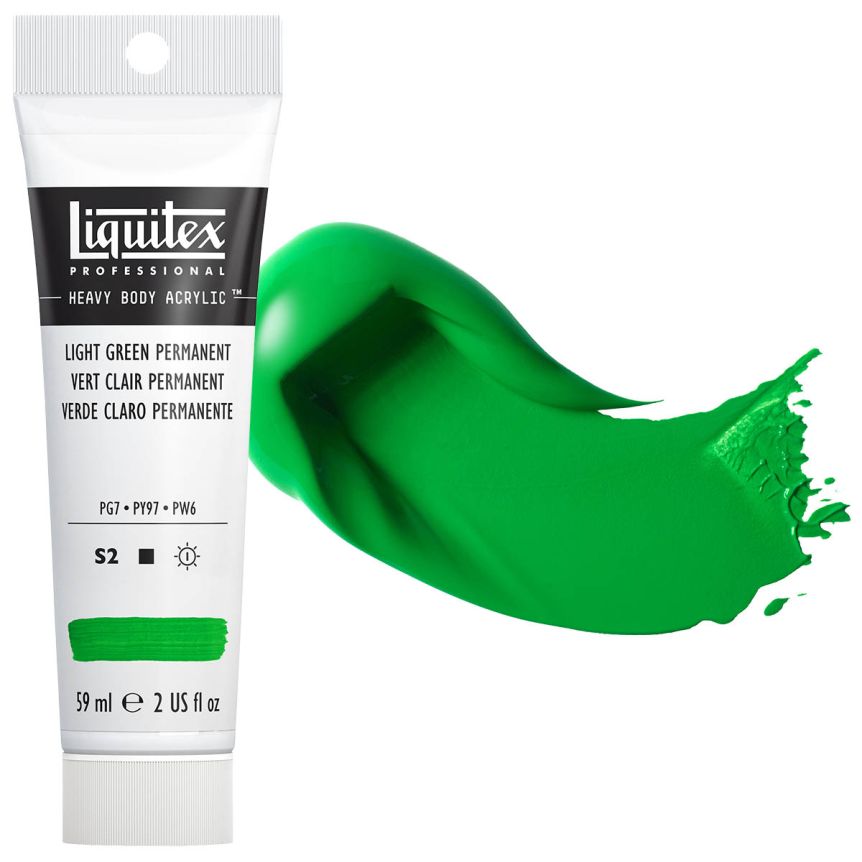 Liquitex Heavy Body Acrylic - Permanent Green Light, 2oz Tube