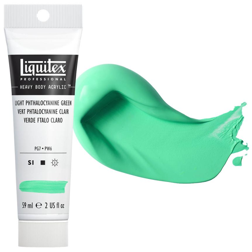 Liquitex Heavy Body Acrylic - Light Phthalocyanine Green, 2oz Tube