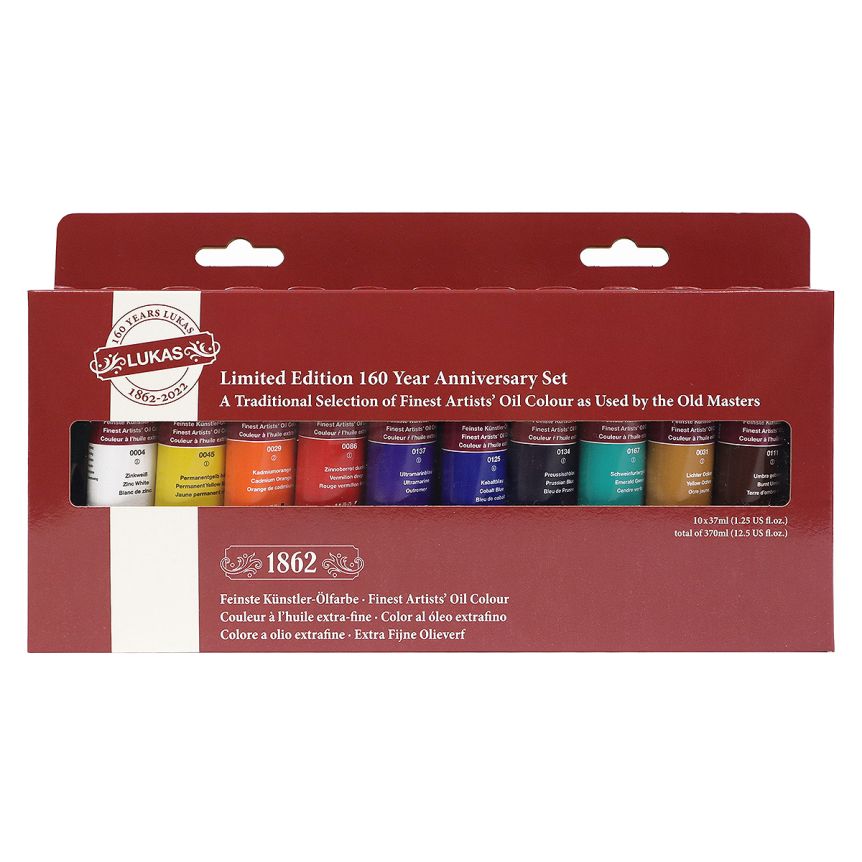 Lukas 1862 Oil Colors 160-Year Anniversary Set of 10, 37ml ( Limited Edition)
