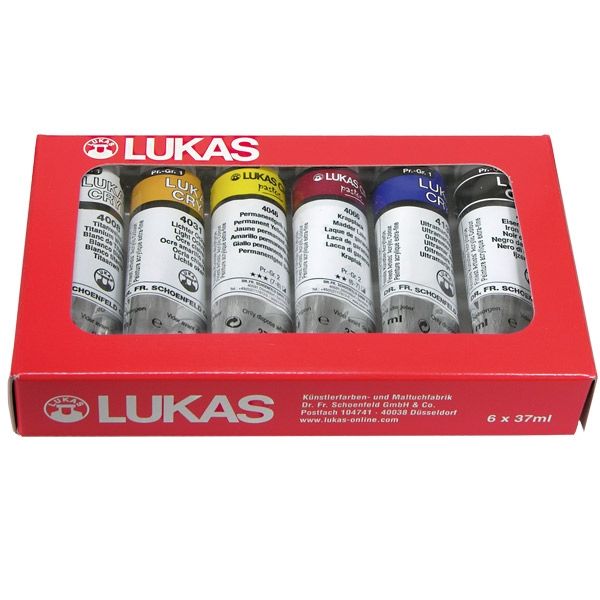 LUKAS Cryl Pastos Heavy Body Acrylic Set of 6 - Assorted Colors