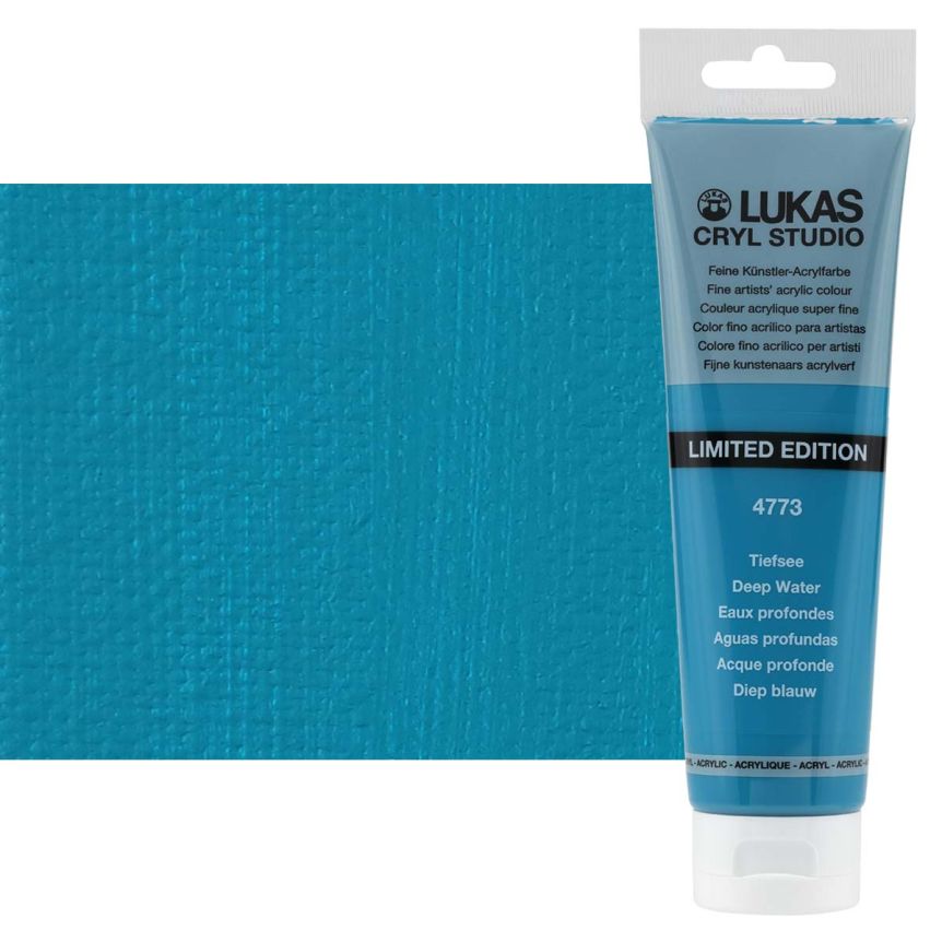 Lukas Cryl Studio Acrylic Paint - Deep Water, 125ml Bottle
