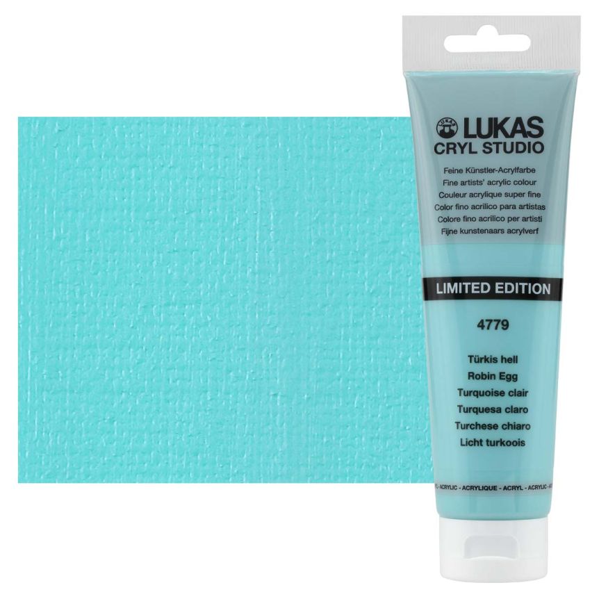 Lukas Cryl Studio Acrylic Paint - Robin Egg, 125ml Bottle