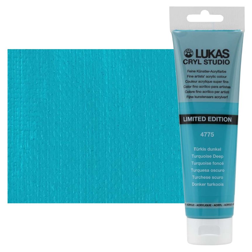 Lukas Cryl Studio Acrylic Paint - Turquoise Deep, 125ml Bottle