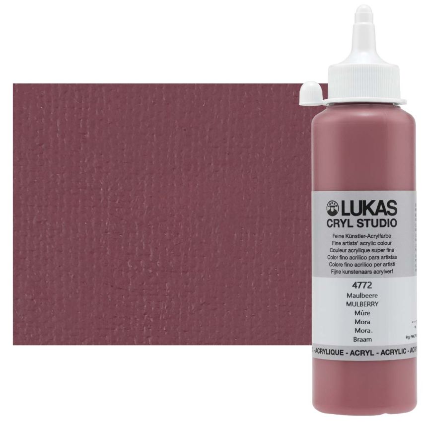 Lukas Cryl Studio Acrylic Paint - Mulberry, 250ml Bottle