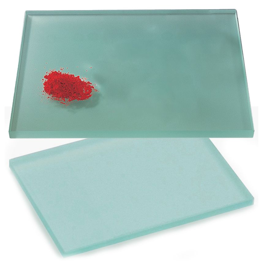LUKAS Glass Pigment Mixing Palette Plate 10x12.5"
