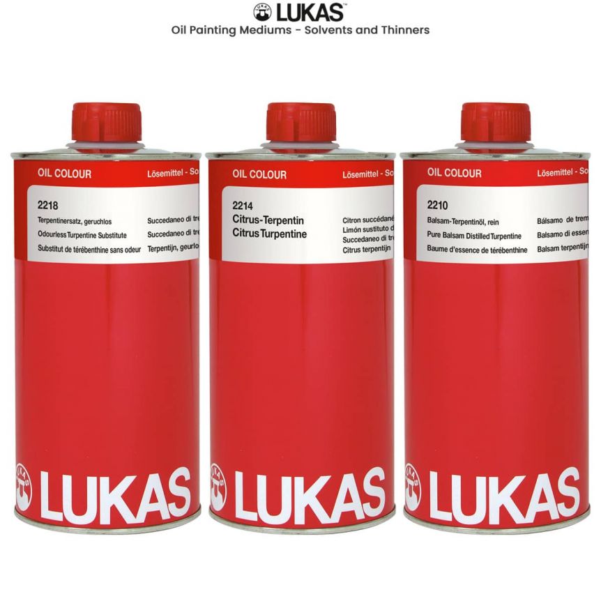 LUKAS Oil Painting Mediums - Solvents and Thinners