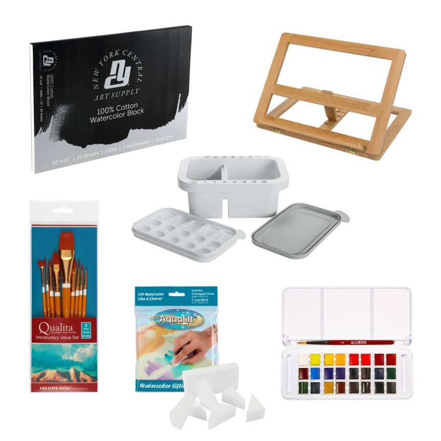 Aquarell Studio Watercolor 24 Half-Pan Back To School Set (6 Piece Set)