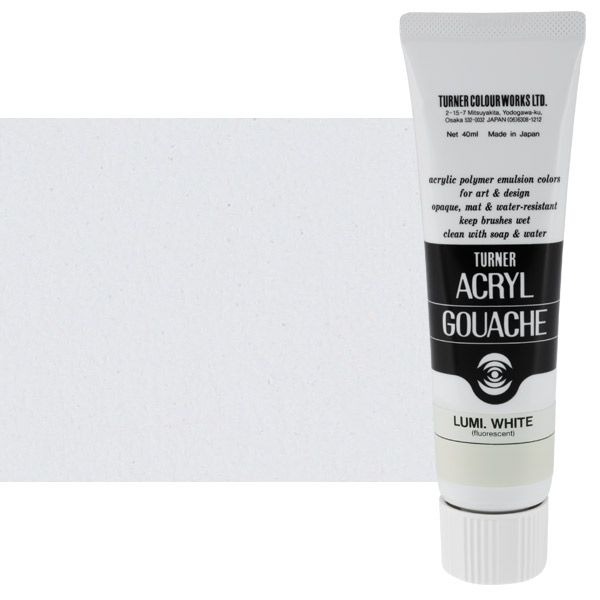 Turner Acryl Gouache Artist Acrylics - Luminous White, 40ml