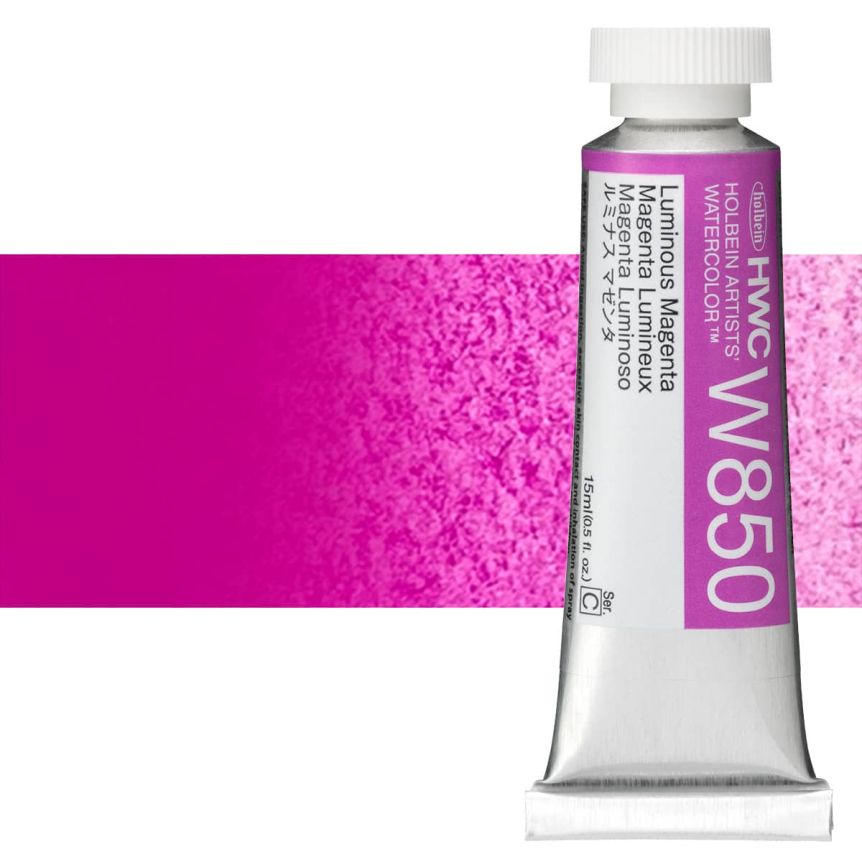 Holbein Artists' Watercolor - Luminous Magenta, 15ml Tube