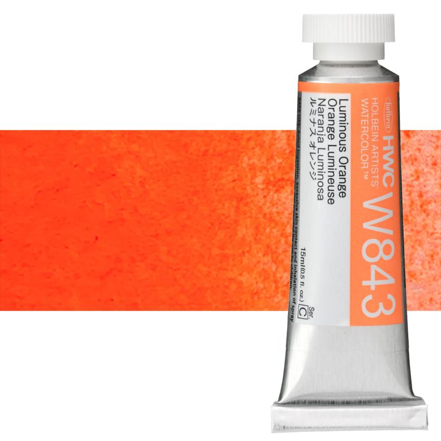 Holbein Artists' Watercolor - Luminous Orange, 15ml Tube