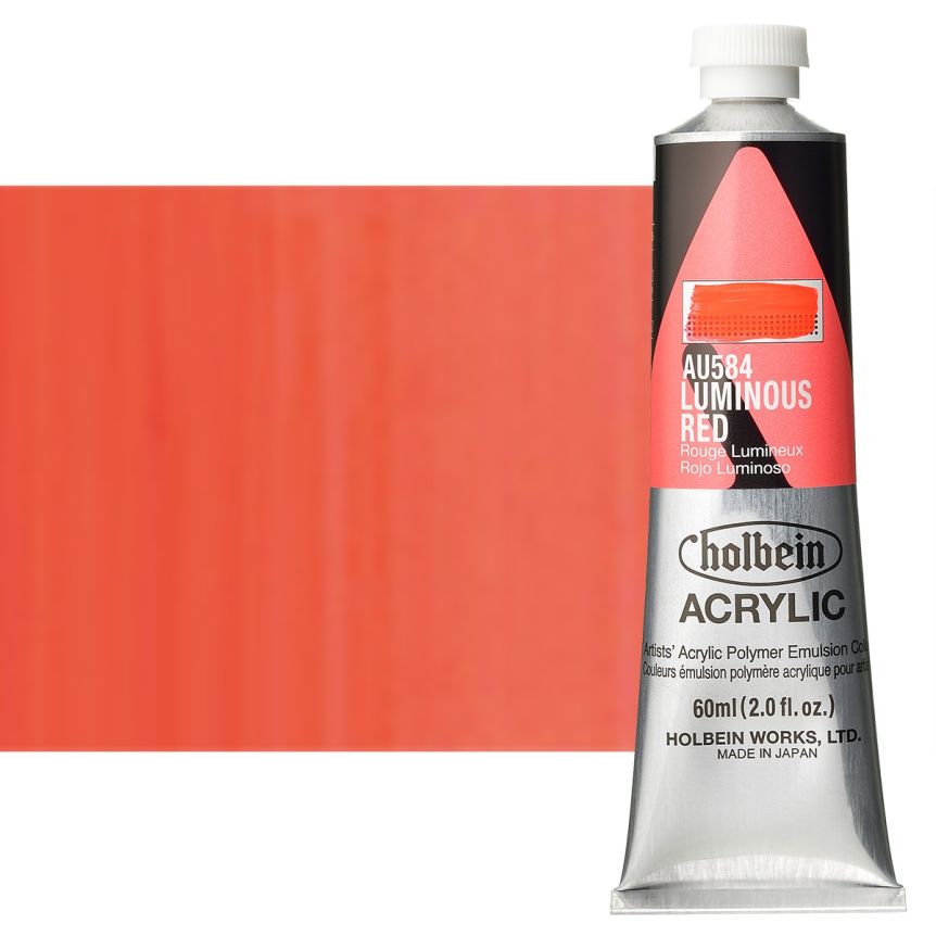 Holbein Heavy Body Artist Acrylic Paint | 60ml Tube In Luminous Rose Professional Quality