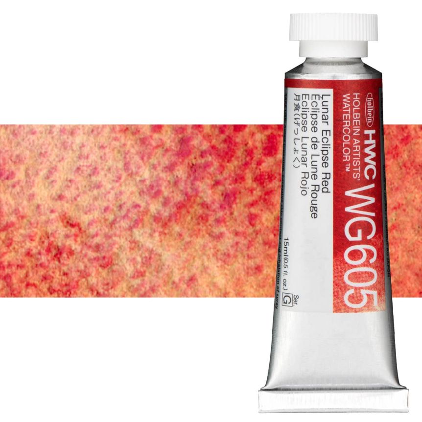Holbein Artists' Granulating Watercolor - Lunar Eclipse Red, 15ml Tube