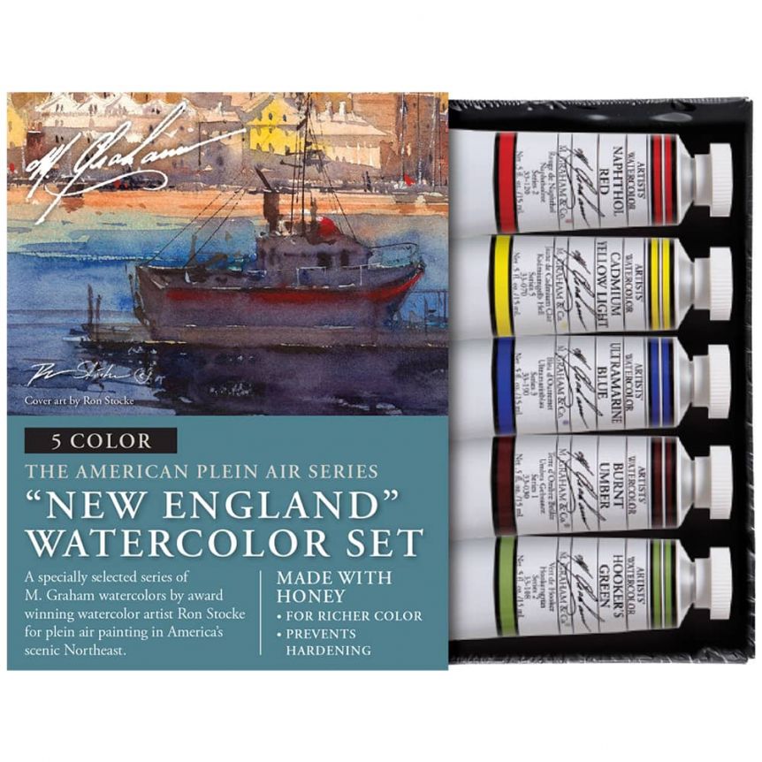 M. Graham Watercolors New England Set of 5, 15ml Colors