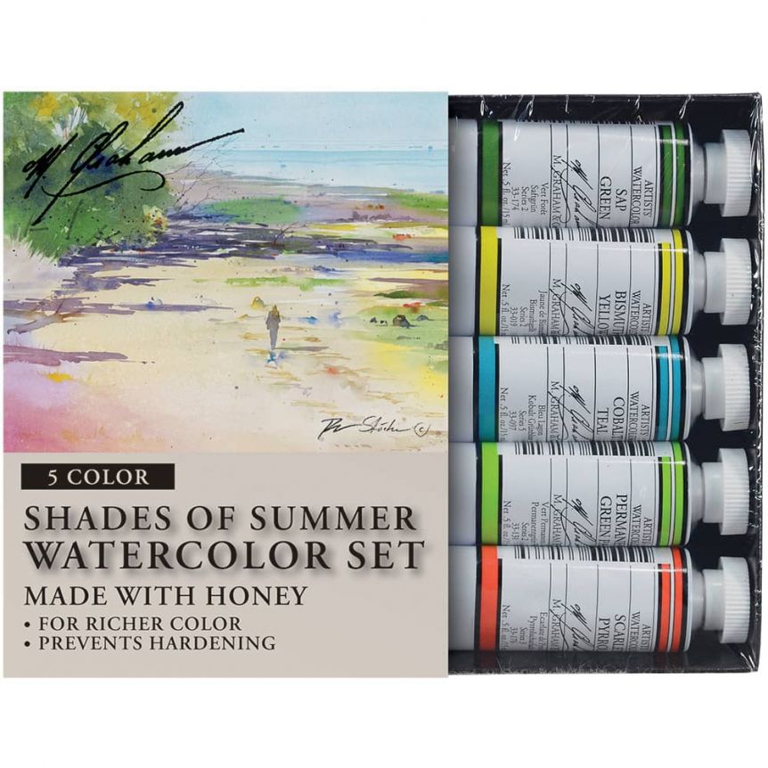 M. Graham Watercolors Shades of Summer Set of 5,15ml Tubes