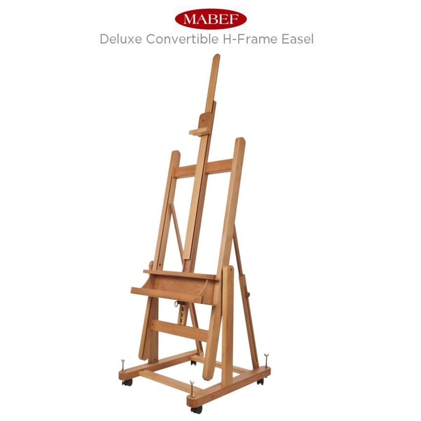 Hand Carved Picture Easel 66 inch, Size: Large, Beige